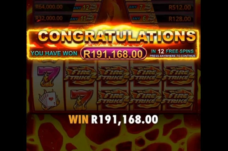 Fire Strike 2 Win at Easybet